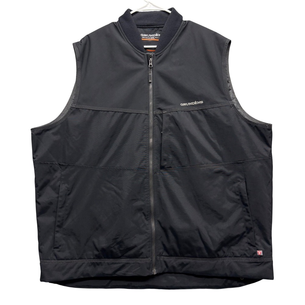 Grundens Primaloft Insulated Full Zip Vest Black Outdoor Fishing Work Mens 3XL